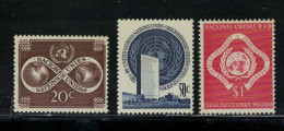 NATIONS UNIES - NEW YORK  _yvert N° 8 + 10*11 - Unused Stamps