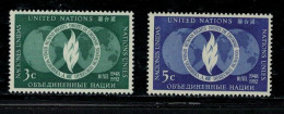 NATIONS UNIES - NEW YORK  _yvert N° 13/14 Droits De L'homme - Unused Stamps