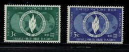 NATIONS UNIES - NEW YORK  _yvert N° 13/14 Droits De L'homme - Nuevos