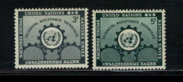 NATIONS UNIES - NEW YORK  _yvert N° 19/ 20 Assistance Aux Pays Sous Développés - Unused Stamps