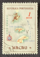 MAC5386U4 - Macau Geographic Map - 1 Avo Used Stamp - Macau - 1956 - Gebraucht