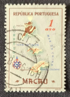 MAC5386U5 - Macau Geographic Map - 1 Avo Used Stamp - Macau - 1956 - Oblitérés