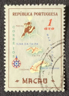 MAC5386U6 - Macau Geographic Map - 1 Avo Used Stamp - Macau - 1956 - Usati