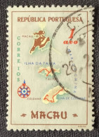 MAC5386U7 - Macau Geographic Map - 1 Avo Used Stamp - Macau - 1956 - Gebraucht