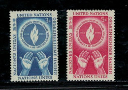 NATIONS UNIFS - NEW YORK  _yvert N° 21/22Droits De L'homme- - Unused Stamps
