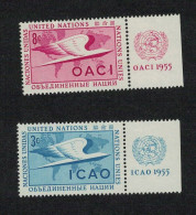 NATIONS UNIES - NEW YORK  _yvert N° 31/32  Aviation Civile + BdF - Unused Stamps