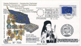 FRANCE - Env 2,80 Elections OMEC Strasbourg Session Parlement Européen 19/04/1994 - Patriarche Bartholomeos 1er - Briefe U. Dokumente