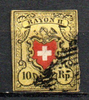 Col33 Suisse 1850 N° 15 Oblitéré Cote : 150,00€ - 1843-1852 Federal & Cantonal Stamps