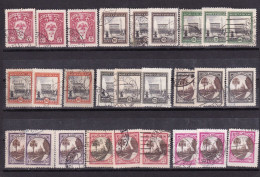 1933 Vaticano Vatican GIARDINI E MEDAGLIONI 31 Maggio 1933 3 Serie Usate USED - Used Stamps