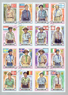 BIG - AJMAN , Blocco Di 16 Pezzi Diversi Usato SCOUT JAMBOREE 1971. Europei - Used Stamps
