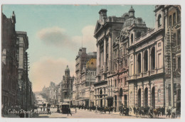 Delcampe - Australia VICTORIA VIC Tram Car Horse Carriages Collins Street MELBOURNE Postcard C1908 - Melbourne