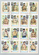 BIG - AJMAN , Blocco Di 16 Pezzi Diversi Usato SCOUT JAMBOREE 1971 - Used Stamps