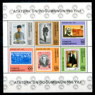 TÜRKEI - Block 19, Bl.19 Mnh - Kemal Atatürk, Marke Auf Marke, Stamp On Stamp, Timbre Sur Timbre - TÜRKIYE / TURQUIE - Blocks & Kleinbögen