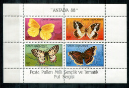 TÜRKEI - Block 26, Bl.26 Mnh - Schmetterlinge, Butterflies, Papillons - TÜRKIYE / TURQUIE - Blocs-feuillets