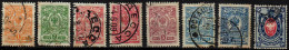 1908 Posthorns W Thunderbolts Zag 94-101 / Sc 73-80 / YT 61-68 / Mi 63-70 Used / Oblitéré / Gestempelt [lie] - Usati