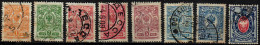 1908 Posthorns W Thunderbolts Zag 94-101 / Sc 73-80 / YT 61-68 / Mi 63-70 Used / Oblitéré / Gestempelt [lie] - Oblitérés