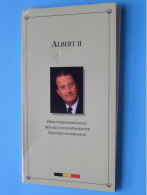 Zilveren Herinneringsmedaille ALBERT II - 9-8-1993 ( Zie/voir SCANS Voor Detail ) KAFTJE Licht Gekreukt / Verkleuring ! - FDC, BU, BE & Estuches