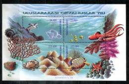 TÜRKEI - Block 34, Bl.34 Mnh - Meeresfauna, Sea Life, Faune Marine - TÜRKIYE / TURQUIE - Blocs-feuillets