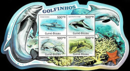 GUINEA-BISSAU 2011 Mi 5578-5581 DOLPHINS MINT MINIATURE SHEET ** - Dauphins