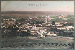 VINCEY - 3 CPA: Place De La Mairie (ANIMEE); Vue Générale (colorisée); Chapelle De ND De Pitié - Vincey