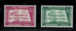 NATIONS UNIFFS - NEW YORK  _yvert N° 35 / 36Anniversaire - Unused Stamps