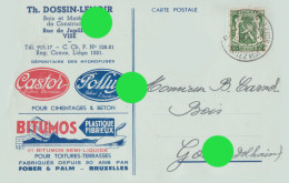 VISE 1937 Th.DOSSIN LENOIR Bois & Matériaux De Construction Carte Correspondance - Visé