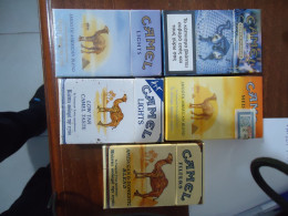 GREECE USED EMPTY 5 CIGARETTES BOXES  CAMEL  DIFFERENT - Contenitori Di Tabacco (vuoti)