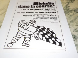 ANCIENNE PUBLICITE DANS LA COURSE  MICHELIN 1973 - Autres & Non Classés