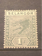 SELANGOR STAMPS 1891 YEAR SCOTT # 24 MLH - Selangor