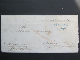 BRIEF Čáslav - Neuserowitz Nové Syrovice 1841 BLAU!  / D5481 - ...-1850 Préphilatélie