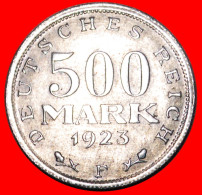 * INFLATION: GERMANY WEIMAR REPUBLIC  500 MARK 1923F MINT LUSTRE! · LOW START · NO RESERVE! - 200 & 500 Mark