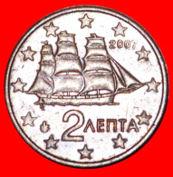 * SHIP (2002-2023): GREECE  2 EURO CENTS 2007! · LOW START · NO RESERVE! - Grecia