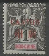 CANTON N° 1 NEUF*  CHARNIERE / Hinge / MH - Unused Stamps