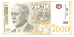 Serbia 2000 Dinara - Two Thousand Dinars, Milan Milutinovic - Serbie