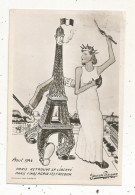 Cp, Illustrateur, Signée Jean De Preissac, Militaria , Humoristique, Paris Retrouve La Liberté, Vierge - Preissac