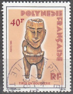 Polynésie Française 1985 Michel 420 O Cote (2005) 1.10 € Art Statuette En Bois Cachet Rond - Usados