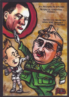 CPM Degrelle Tirage 30 Exemplaires Numérotés Signés Par JIHEL Tintin Hergé Espagne Franco - Bandes Dessinées
