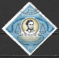 Burundi 1963. Scott #66 (U) Abraham Lincoln, Broken Chain & Scales - Gebruikt