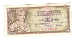 Yougoslavia / Yougoslavie / Jugoslawien, 10 Dinara, Circulated Banknote - Yougoslavie