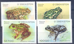 2022. Uzbekistan, Fauna Of Uzbekistan, Frogs, 4v, Mint/** - Uzbekistán