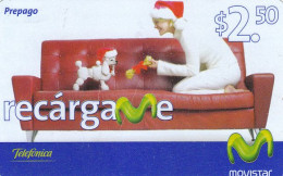 El Salvador, Movistar, Navidad & Christmas, Woman With Dog - El Salvador