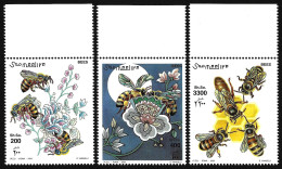 INSECTS Somalia 2000 Bee Honey MNH Full Set Abeja Biene Abeille Honeybees 蜂 Flowers 벌 Flora Fauna Stamps Mi.# 805-807 - Abeilles