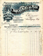 FACTURE.31.TOULOUSE.MANUFACTURE D'ETIQUETTES.PARCHEMINS DU MIDI 30 RUE DE L'INDUSTRIE. - Printing & Stationeries