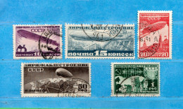 Russia -° 1931 - Poste Aérienne . Yv. 22 à 26. Used - Gebruikt