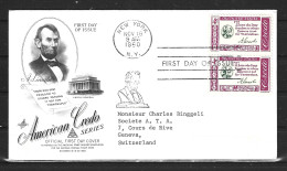 USA. N°678D De 1960 Sur Enveloppe 1er Jour. Credo Américain/Lincoln. - 1951-1960