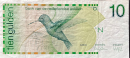 Netherland Antilles 10 Gulden, P-23a (31.03.1986) - Very Fine - Nederlandse Antillen (...-1986)