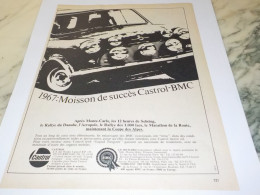 ANCIENNE PUBLICITE MOISSON DE SUCCES AVEC CASTROL 1968 - Autres & Non Classés