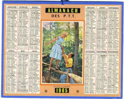 CALENDRIER 1965  ALMANACH DES P T T  -  SAUTONS LA BARRIERE  -  FEUILLET DEPARTEMENT 47 - Big : 1961-70