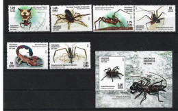 2021.Arachnides Endémiques De Cuba.  6 Timbres + Bloc-Feuillet Neufs **  (Tarentule.Araignée Poilue Naine) - Neufs