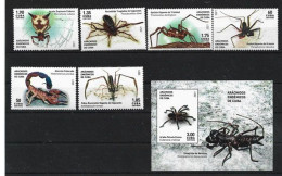 2021.Arachnides Endémiques De Cuba.  6 Timbres + Bloc-Feuillet Neufs **  (Tarentule.Araignée Poilue Naine) - Unused Stamps